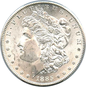 image for: 1885-S $1 PCGS MS63 (VAM-6, S/S)