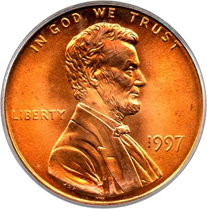 image for: 1997 1c PCGS MS65 RD (FS-101, Dbl Ear, FS-043)