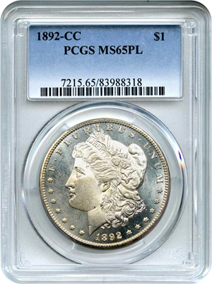 image for: 1892-CC $1 PCGS MS65 PL