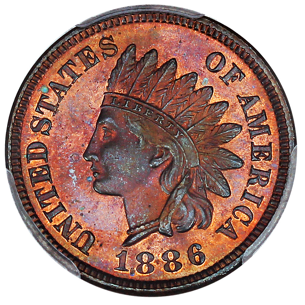 image for: 1886 1c PCGS/CAC Proof 66 BN (Variety 1)