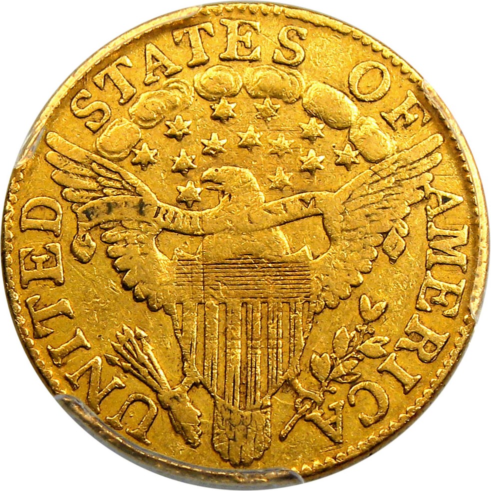 image for: 1806 $5 PCGS/CAC F15 (Pointed 6, 8X5 Stars)