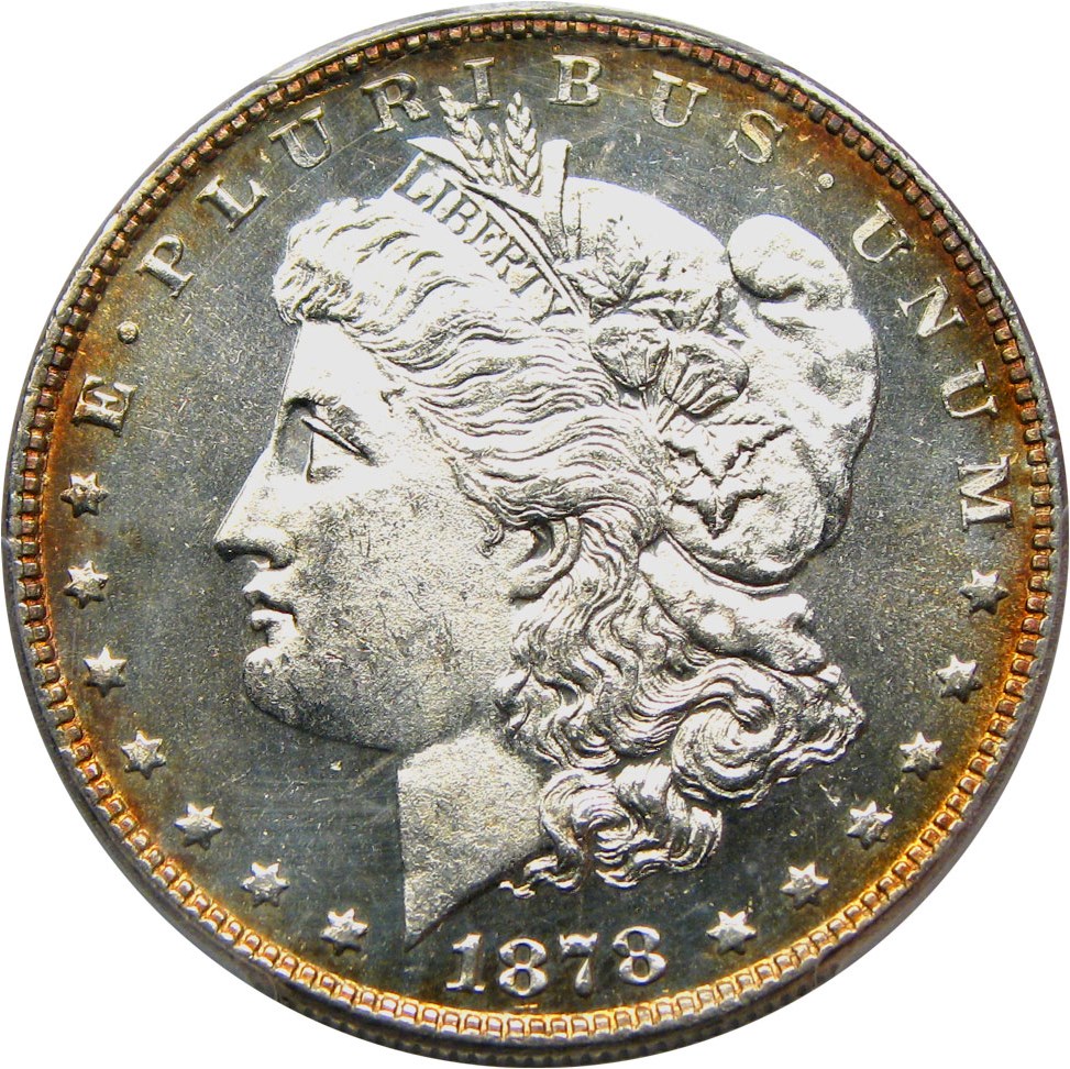 image for: 1878 7TF $1 PCGS/CAC MS64 PL (Reverse of 1878, VAM-84 Line Under 8)