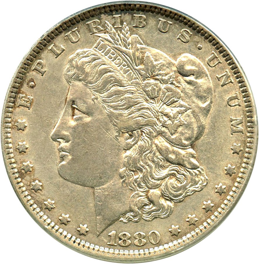 image for: 1880 $1 PCGS XF45 (VAM-23, 80/79)