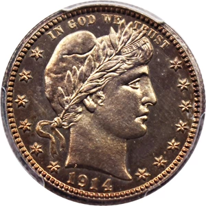 image for: 1914 25c PCGS/CAC Proof 64