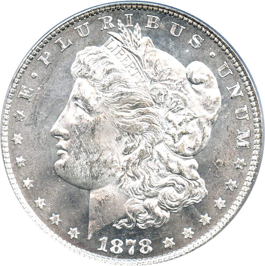 image for: 1878 8TF $1 PCGS MS62 (VAM-23, Crazy Lips)