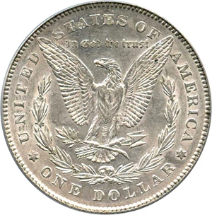 image for: 1878 7TF $1 PCGS AU55 (Reverse of 1878, VAM-115, Trpl Blos)