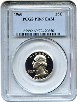 image for: 1960 25c PCGS Proof 69 CAM
