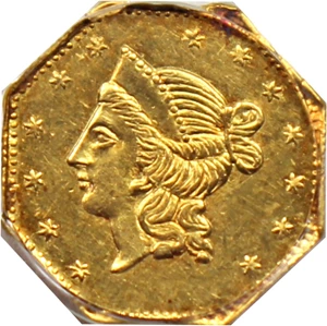 image for: 1853 Cal. Gold $1 PCGS AU58 (BG-530)