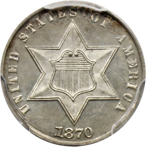 image for: 1870 3cS PCGS Proof 65