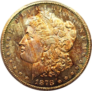 image for: 1878-CC $1 PCGS MS65 (VAM-11, Lines in Wing)