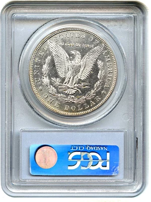 image for: 1880 $1 PCGS AU58 (VAM-16, Checkmark)