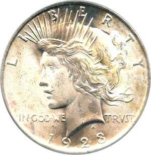 image for: 1923 $1 PCGS MS65 (VAM-1B, Extra Hair)