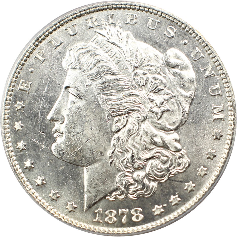 image for: 1878 7/8TF $1 PCGS MS62PL (Weak, VAM-34, 7/4)