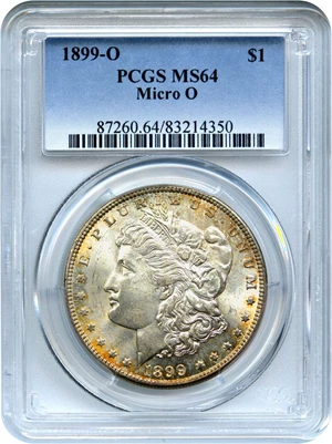 image for: 1899-O $1 PCGS MS64 (VAM-4, Micro O)