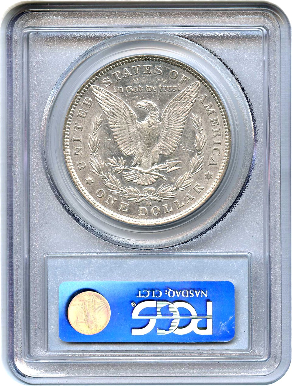 image for: 1881-O $1 PCGS AU53 (VAM-27, Doubled Ear)