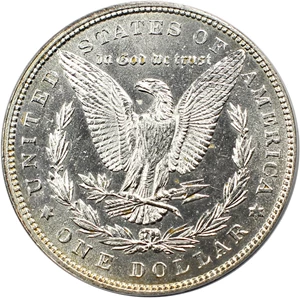 image for: 1880 $1 PCGS AU58 (VAM-16, Checkmark)