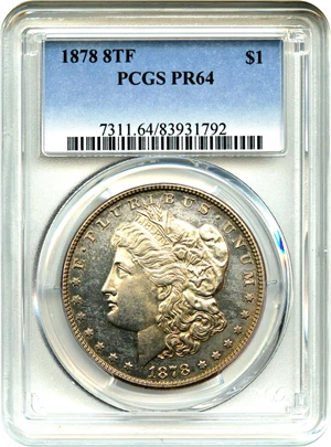 image for: 1878 8TF $1 PCGS Proof 64