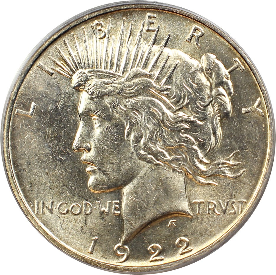 image for: 1922-D $1 PCGS AU58 (VAM-7, Tripled Reverse)