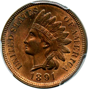 image for: 1891 1c PCGS MS64 RB