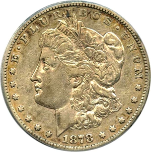 image for: 1878-CC $1 PCGS XF45 (VAM-6, Doubled Leaves)