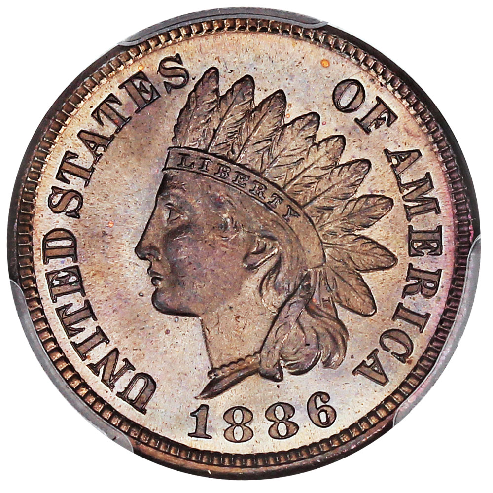 image for: 1886 1c PCGS/CAC Proof 66 BN (Variety 1)