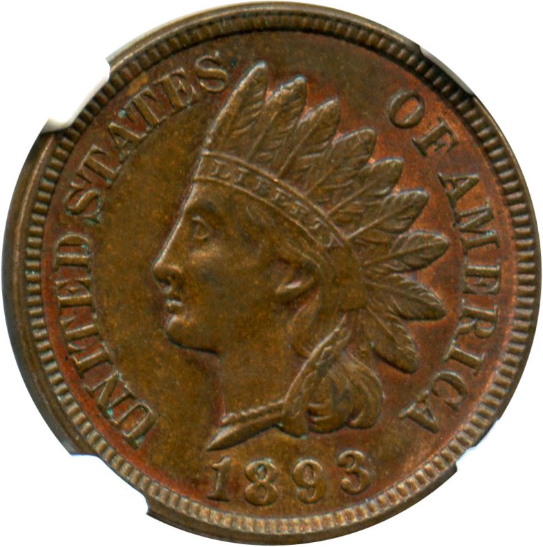 image for: 1893 1c NGC MS63 BN