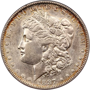 image for: 1887-O $1 PCGS XF40 (VAM-2, Double 1 Triple 7)