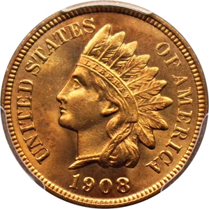 image for: 1908-S 1c PCGS MS66 RD