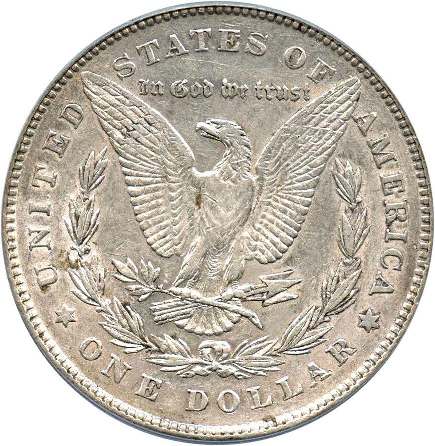 image for: 1878 7TF $1 PCGS AU53 (Reverse of 1878, VAM-117 Tripled Star)