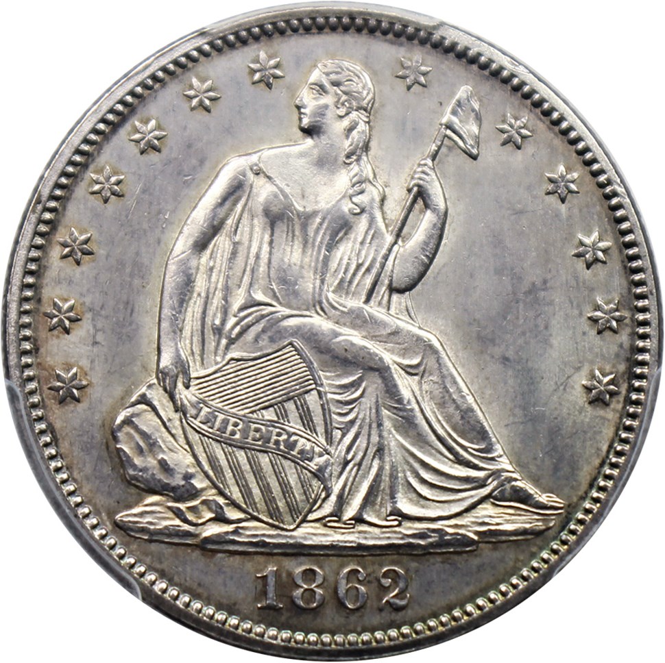 image for: 1862 50c PCGS MS64