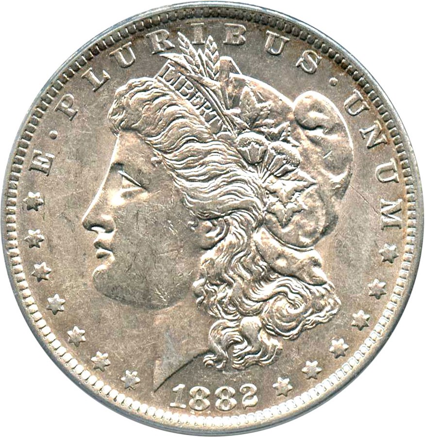 image for: 1882-O $1 PCGS AU55 (VAM-3, O/S Flush)