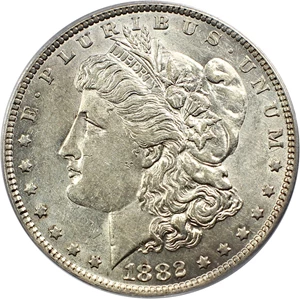image for: 1882-O $1 PCGS AU55 (VAM-4, O/S Recessed)