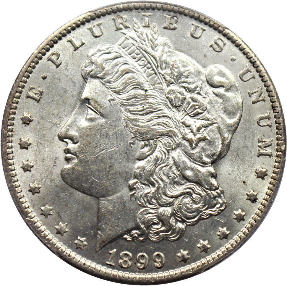 image for: Top 100 VAM: 1899-O $1 PCGS/CAC AU58 (VAM-31, Micro O)