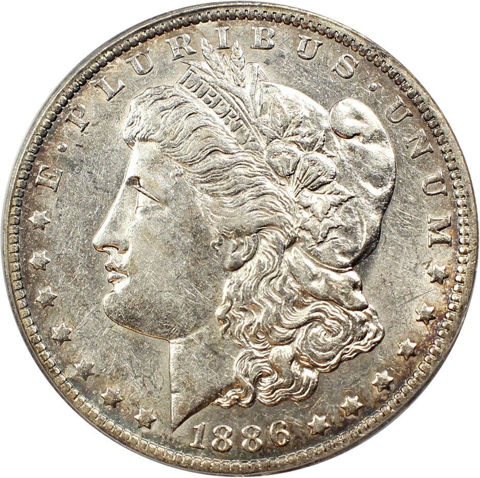 image for: 1886-O $1 PCGS AU50 (VAM-7, O/O)