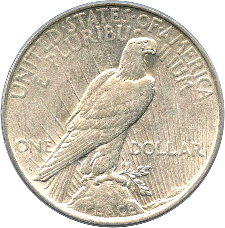 image for: 1923-D $1 PCGS AU53 (VAM-2 Doubled Eagle Head)