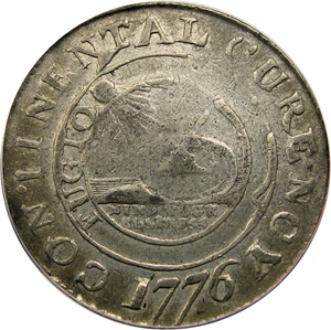 image for: 1776 Continental Dollar $1 PCGS/CAC XF40 (CURENCY, Pewter)