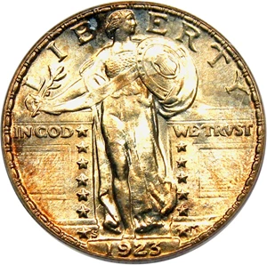 image for: 1923-S 25c PCGS MS65 FH