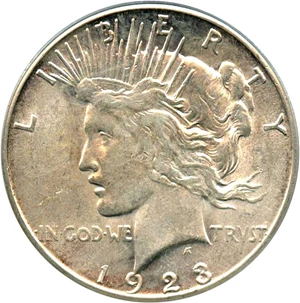 image for: 1923-S $1 PCGS AU58 (VAM-1C, Pitted Reverse)