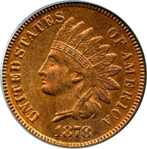image for: 1878 1c PCGS/CAC MS64 RB