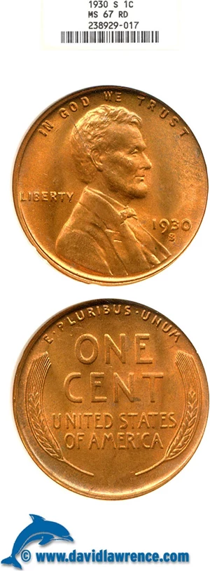image for: 1930-S 1c NGC MS67 RD