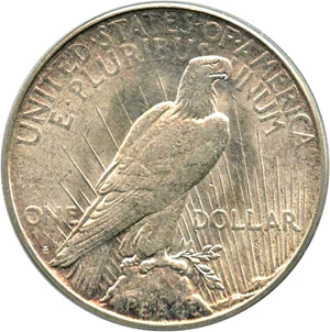 image for: 1923-S $1 PCGS AU58 (VAM-1C, Pitted Reverse)