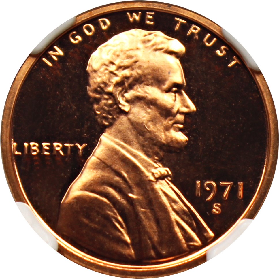 image for: 1971-S 1c NGC Proof 68 RD Cameo