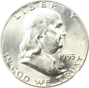 image for: 1955 50c NGC MS64 FBL (Bugs Bunny Clashed Dies)
