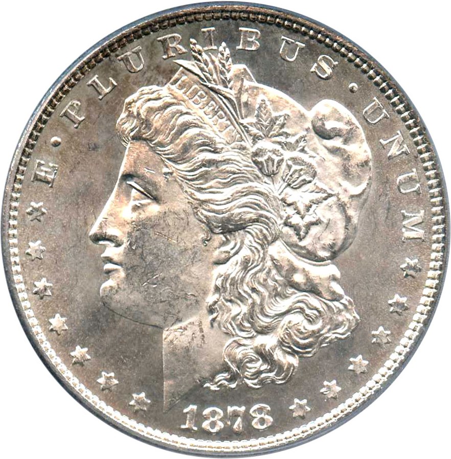 image for: 1878 8TF $1 PCGS MS62 (VAM-2, Lines in LIB)