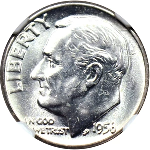image for: 1956 10c NGC MS66 FT