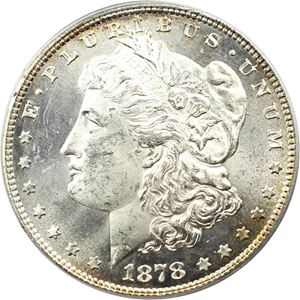 image for: 1878 8TF $1 PCGS/CAC MS63 (VAM-14.4, Concave Reverse)