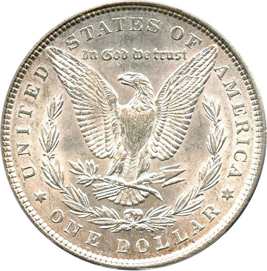 image for: 1885 $1 PCGS AU58 (VAM-1B, Pitted Reverse)