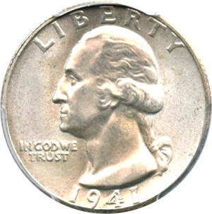 image for: 1941-S 25c PCGS MS67