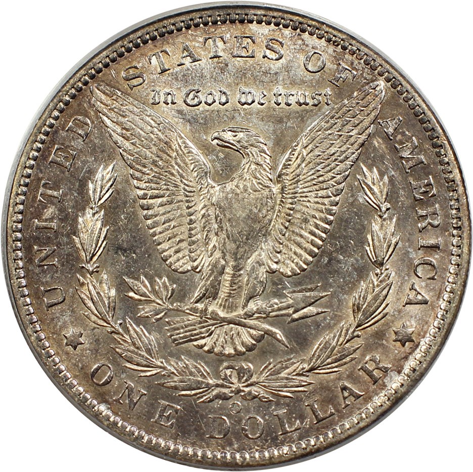 image for: 1886-O $1 PCGS AU50 (VAM-7, O/O)