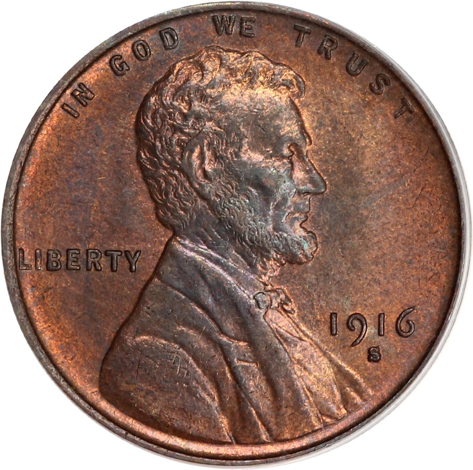 image for: 1916-S 1c PCGS MS64 RB